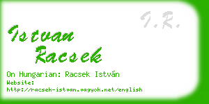 istvan racsek business card