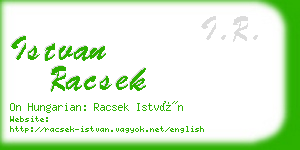 istvan racsek business card